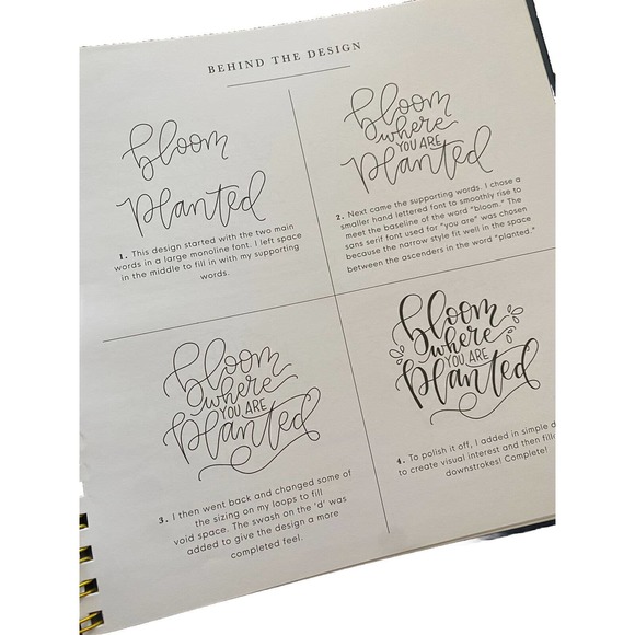 New Pretty simple Lettering Calligraphy Hand Lettering For Beginner + 3 Pens LOT - Picture 6 of 6